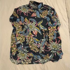 Ralph Lauren Navy Floral Button Down Shirt